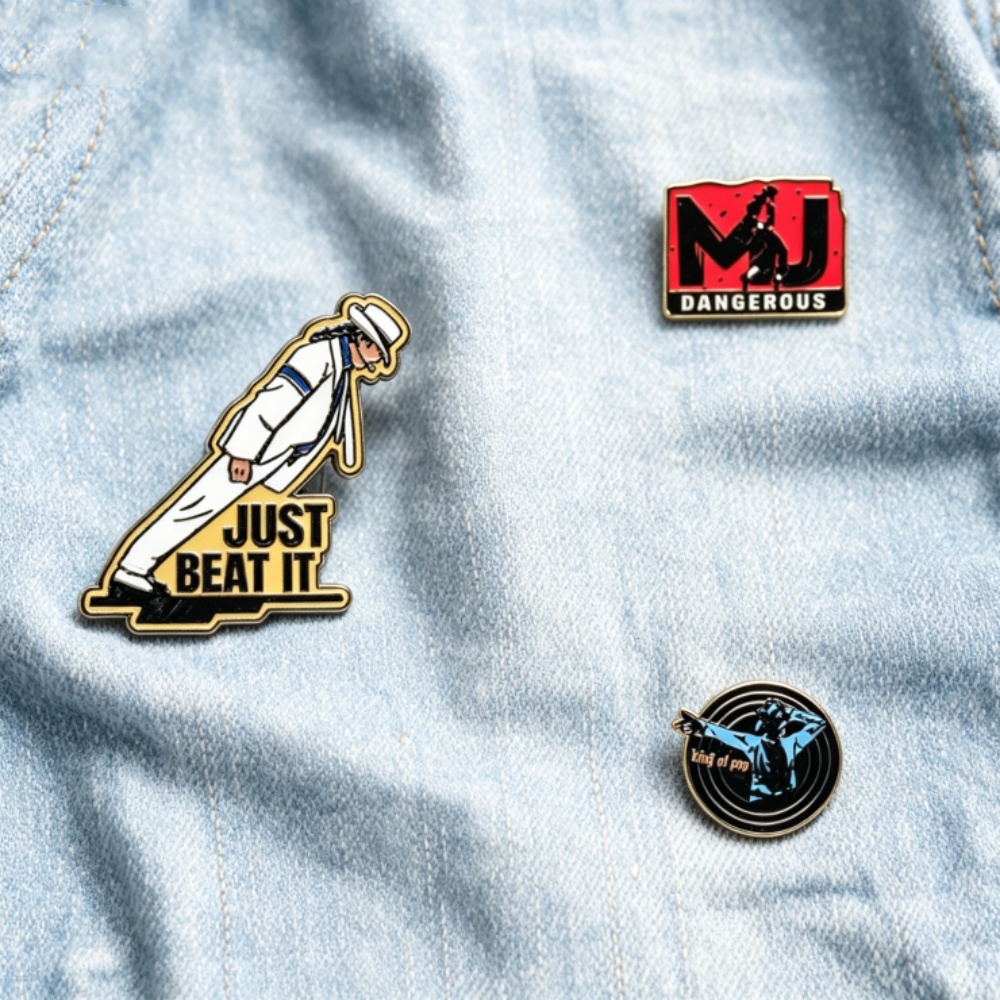 Collectible Vintage Brooches - 3Pcs/set Vintage King of Pop Music