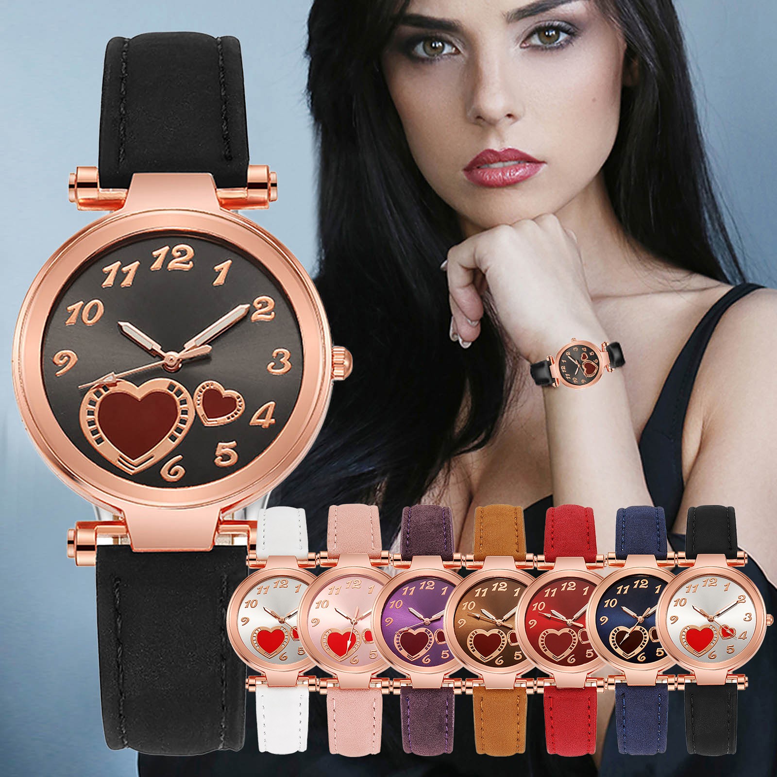 Vintage Watch Crystal - Vintage Watch For Women Leather Strap
