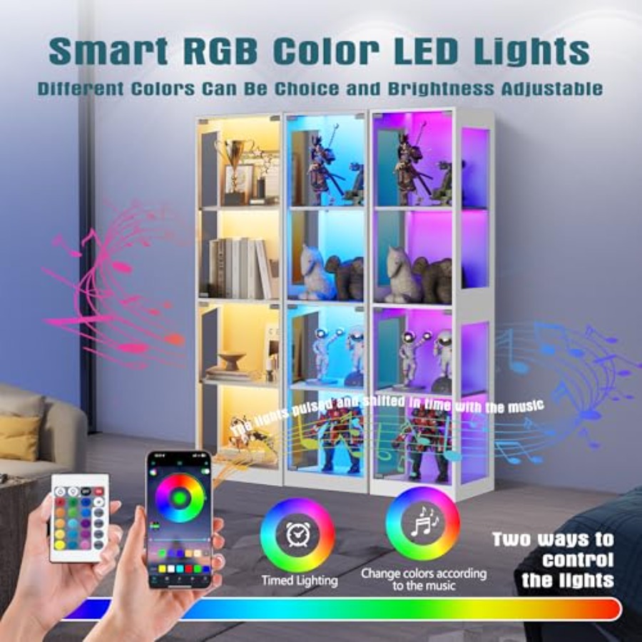 Glass display cabinet with RGB - огляд і ціна Collectible Collection