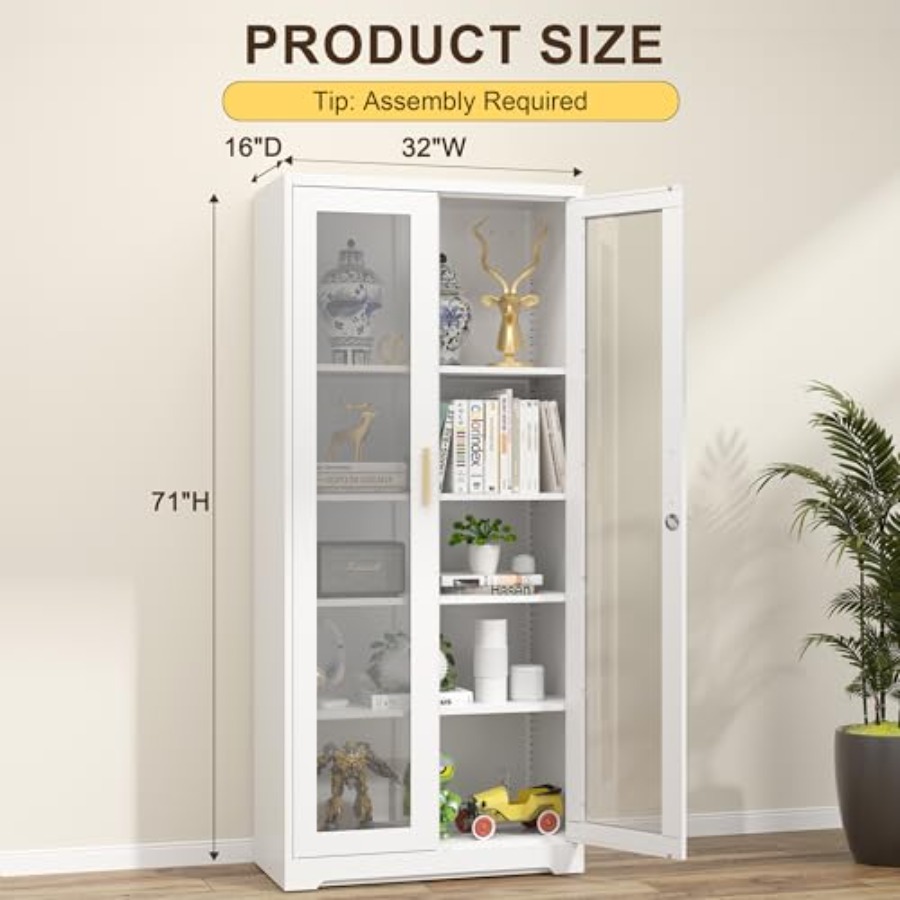 Home curio display cabinet wit - огляд і ціна Collectible Collection