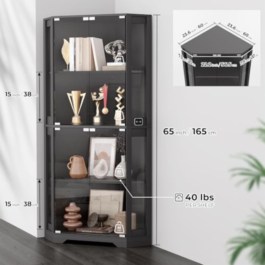 Lighted Corner Display Cabinet - огляд і ціна Collectible Collection