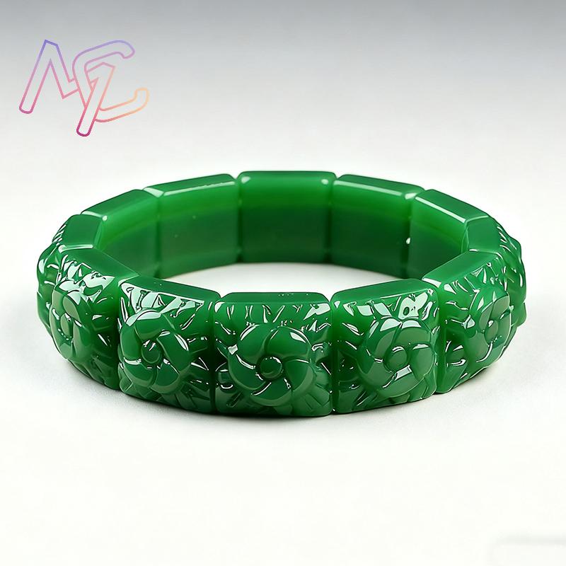 Real Jade Flower Bracelet Bang - огляд і ціна Vintage Item
