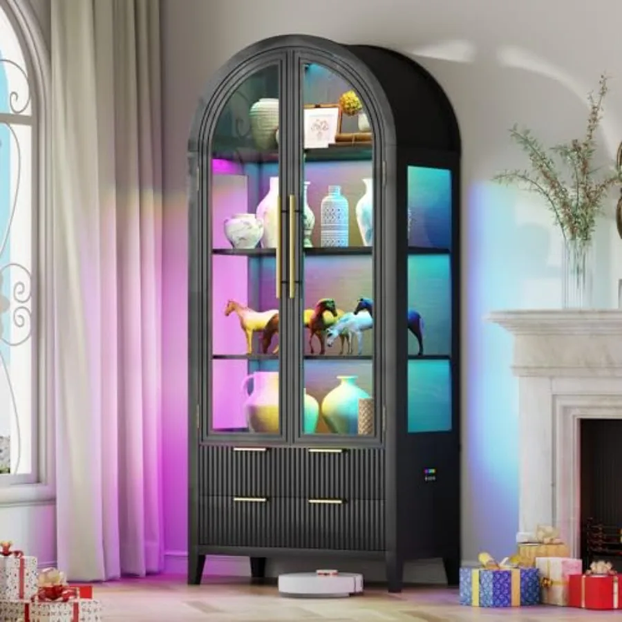 Arched curio cabinet with glas - огляд і ціна Collectible Collection