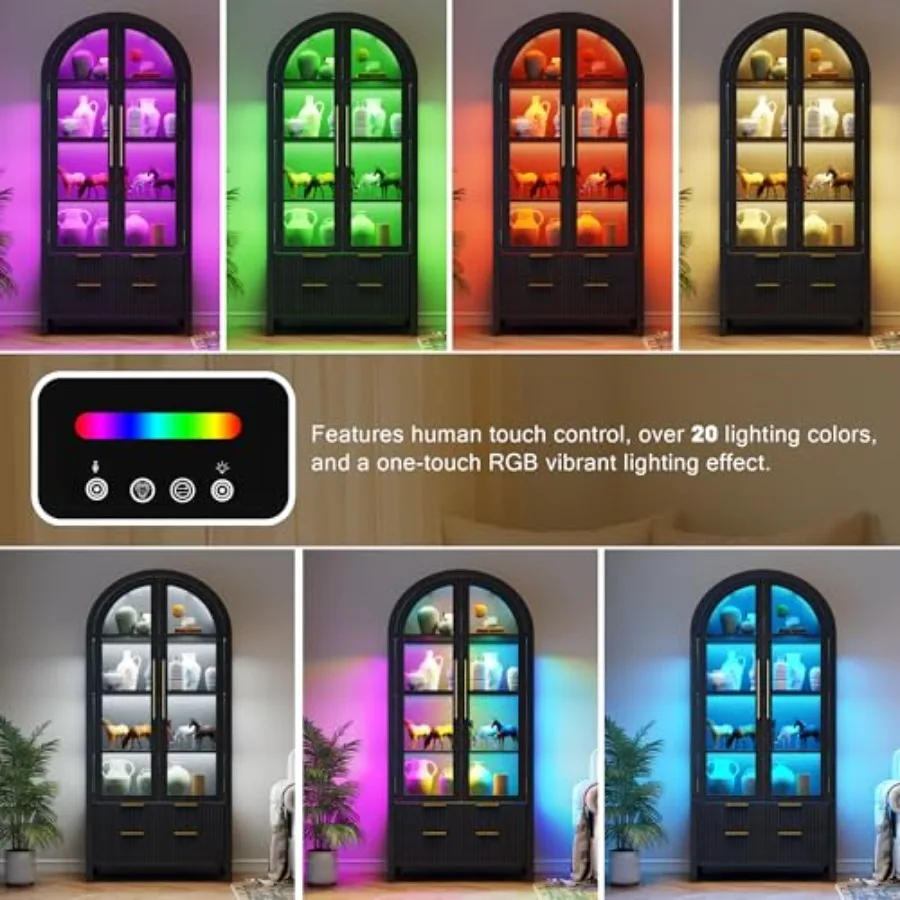 Arched curio cabinet with glas - огляд і ціна Collectible Collection